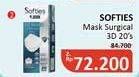 Promo Harga Softies Masker Surgical Mask 20 pcs - Alfamidi