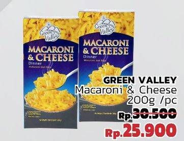 Promo Harga GREEN VALLEY Macaroni & Cheese 200 gr - LotteMart