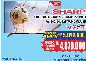 Promo Harga SHARP 2T-C50AD1i Full-HD 50"  - Hypermart