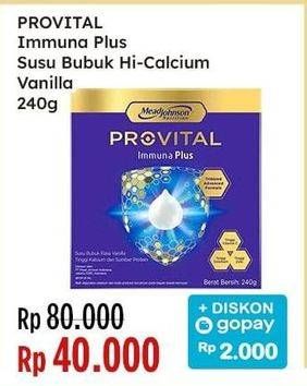 Promo Harga Provital Imuna Susu Dewasa Vanilla 240 gr - Indomaret