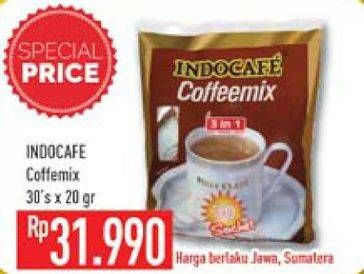 Promo Harga Indocafe Coffeemix per 30 sachet 20 gr - Hypermart