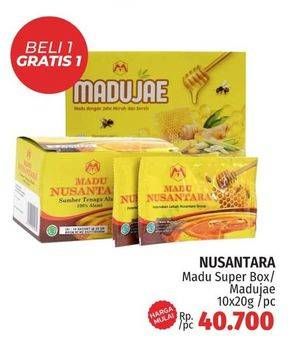 Promo Harga Nusantara Madu Super Box/ Madujae 10x20g/ pc  - LotteMart