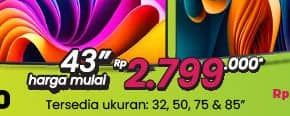 Hisense LED TV  Harga Promo Rp2.799.000, Tersedia Ukuran : 32, 50, 75 & 85 Inci