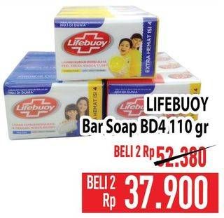 Promo Harga Lifebuoy Bar Soap per 4 pcs 110 gr - Hypermart