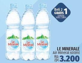 Promo Harga LE MINERALE Air Mineral 600 ml - LotteMart