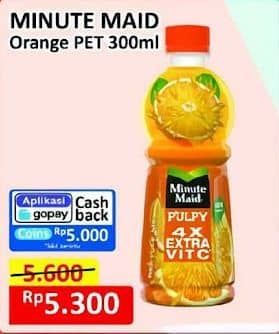 Promo Harga Minute Maid Juice Pulpy Orange 300 ml - Alfamart