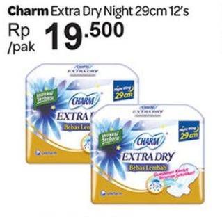 Promo Harga Charm Extra Dry Night Wing 29cm 12 pcs - Carrefour