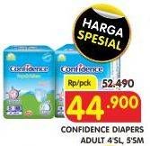 Promo Harga Confidence Adult Diapers Pants M5, L4  - Superindo
