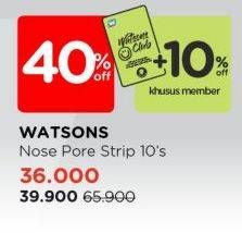 Promo Harga Watsons Nose Pore Strips 10 pcs - Watsons