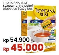 Promo Harga Tropicana Slim Sweetener Diabtx 50 pcs - Indomaret