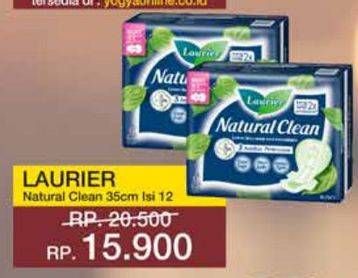 Promo Harga Laurier Natural Clean Night Wing 35cm 12 pcs - Yogya