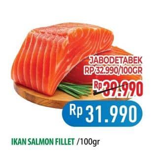 Promo Harga Salmon Fillet per 100 gr - Hypermart