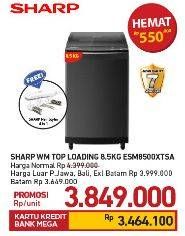 Promo Harga SHARP ES-M8500XTSA | Washing Machine Top Load  - Carrefour