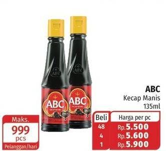 Promo Harga ABC Kecap Manis 135 ml - Lotte Grosir