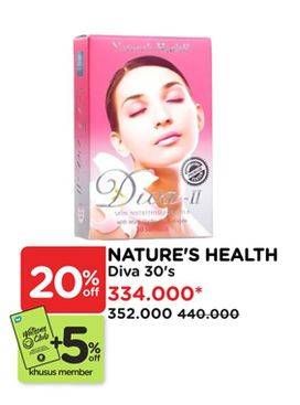 Promo Harga Natures Health Diva 30 pcs - Watsons