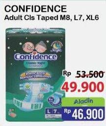 Promo Harga Confidence Adult Diapers Classic Night XL6, M8, L7 6 pcs - Alfamart