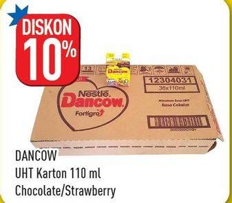 Promo Harga DANCOW Actigo UHT Coklat, Strawberry 110 ml - Hypermart