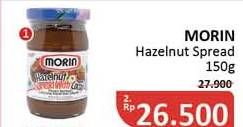 Promo Harga MORIN Jam Hazelnut Spread With Cocoa 150 gr - Alfamidi