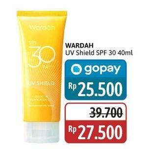 Promo Harga Wardah UV Shield Essential Sunscreen Gel SPF 30 PA+++ 40 ml - Alfamidi