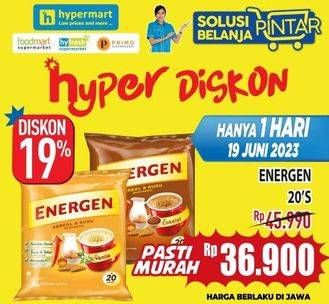 Promo Harga Energen Cereal Instant per 20 sachet 30 gr - Hypermart