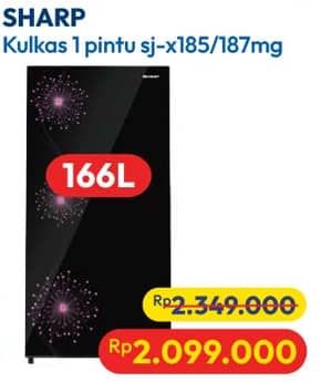 Promo Harga Sharp SJ-X185MG-GB/GR Kulkas 1 Pintu 166L  - Hypermart