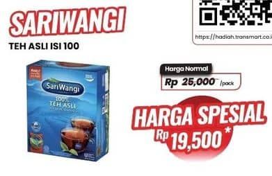 Promo Harga Sariwangi Teh Asli 185 gr - Carrefour