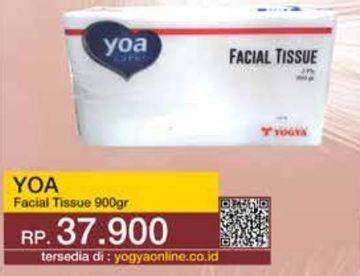 Promo Harga YOA Facial Tissue 900 gr - Yogya