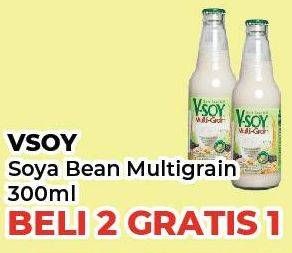 Promo Harga V-soy Soya Bean Milk Multi Grain 300 ml - Yogya