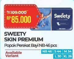 Promo Harga Sweety Skin Premium Popok Perekat Bayi  NB46 46 pcs - Alfamart