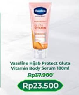 Promo Harga Vaseline Hijab Bright Body Serum Gluta Vitamin SPF 20 180 ml - Indomaret