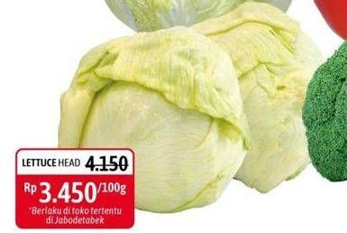 Promo Harga Lettuce Sayur Head per 100 gr - Alfamidi