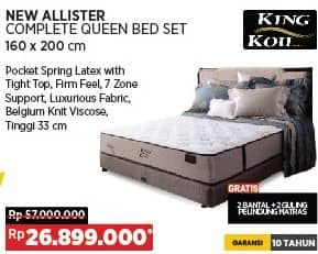 Promo Harga King Koil New Allister Kasur Queen 160x200cm  - COURTS