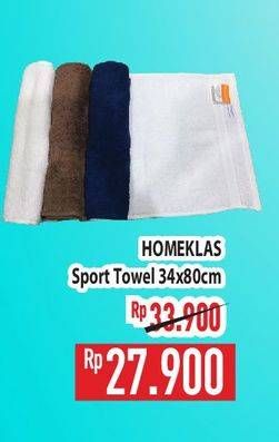 Promo Harga HOMEKLAS Sport Towel 34 X 80 Cm  - Hypermart