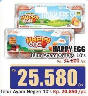 Promo Harga Happy Egg Telur Omega 10 pcs - Hari Hari