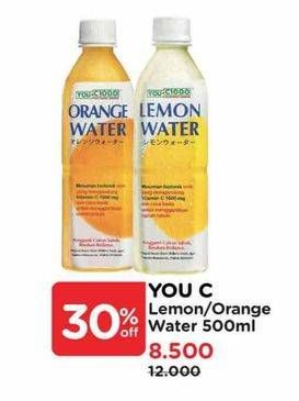Promo Harga You C1000 Isotonic Drink Orange Water, Lemon Water 500 ml - Watsons