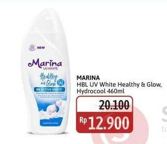 Promo Harga Marina Hand Body Lotion UV White Healthy Glow, UV White Hydro Cool 460 ml - Alfamidi