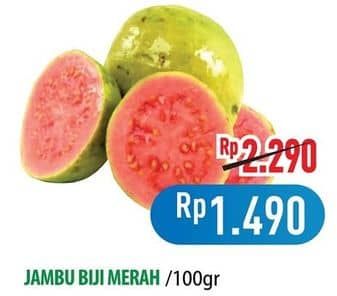 Promo Harga Jambu Biji Merah per 100 gr - Hypermart