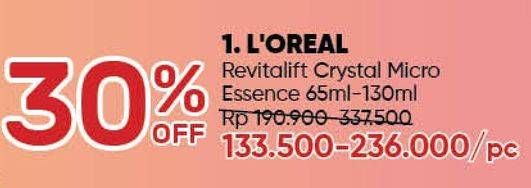 Promo Harga LOREAL Dex Revitalift Crystal Micro Essence 65 ml - Guardian