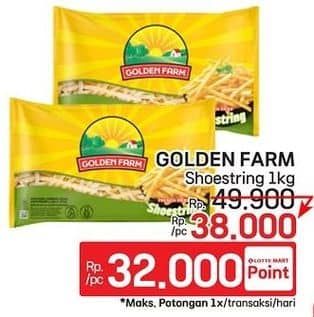 Promo Harga Golden Farm French Fries Shoestring 1000 gr - LotteMart