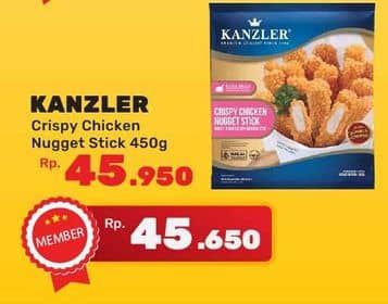 Promo Harga Kanzler Chicken Nugget Stick Crispy 450 gr - Yogya