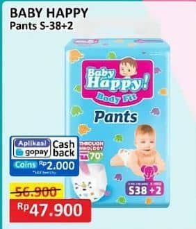 Promo Harga Baby Happy Body Fit Pants S38+2 40 pcs - Alfamart