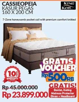 Promo Harga KING KOIL Spring Bed Cassiopeia  - Courts