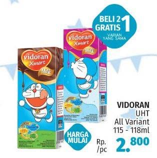 Promo Harga VIDORAN Xmart UHT All Variants 115 ml - LotteMart