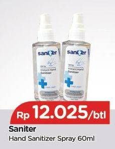 Promo Harga SANITER Gel Instant Hand Sanitizer 60 ml - TIP TOP
