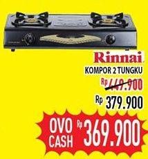 Promo Harga RINNAI Kompor Gas 2 Tungku  - Hypermart