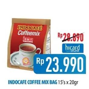 Promo Harga Indocafe Coffeemix 3in1 per 15 sachet 20 gr - Hypermart