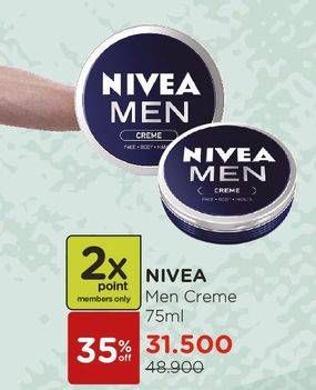 Promo Harga NIVEA MEN Creme 75 ml - Watsons