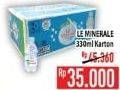 Promo Harga LE MINERALE Air Mineral per 24 botol 330 ml - Hypermart