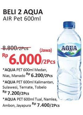 Promo Harga Aqua Air Mineral Kecuali 600 ml - Alfamidi