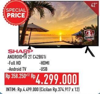 Promo Harga SHARP 2T-C42BG1i | Full HD Android TV 42"  - Hypermart